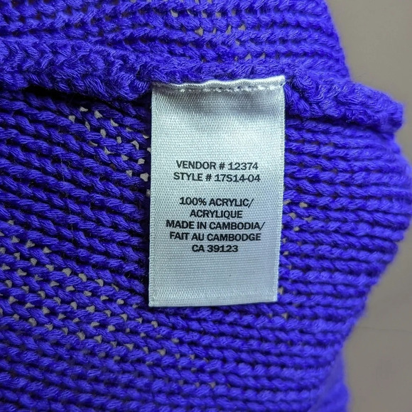 Northern Reflections Purple Knit Scoop Neck Sweater Top Large Woman's - Picture 3 of 7